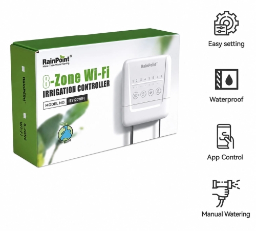 Sterownik Nawadniania RainPoint WiFi 8-Strefowy TTC819W